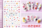 Embossed 3D Nail Stickers Blooming Flower 3D Nail Art Stickers Decals Adhesive Manicure Nail Art Tips Decoration Adhesive Abstract Face Curve Graffiti Nail Design for Acrylic Nail Supplies Designer Nail Decorations for Women Girls Kids Stevvex