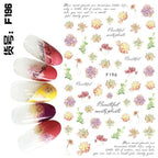 Embossed 3D Nail Stickers Blooming Flower 3D Nail Art Stickers Decals Adhesive Manicure Nail Art Tips Decoration Adhesive Abstract Face Curve Graffiti Nail Design for Acrylic Nail Supplies Designer Nail Decorations for Women Girls Kids Stevvex