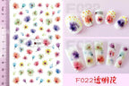 Embossed 3D Nail Stickers Blooming Flower 3D Nail Art Stickers Decals Adhesive Manicure Nail Art Tips Decoration Adhesive Abstract Face Curve Graffiti Nail Design for Acrylic Nail Supplies Designer Nail Decorations for Women Girls Kids Stevvex