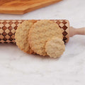 Embossed Courtly Check Rolling Pin For Cookies, Fondant and Baking With Kids