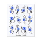 Embossed Nails Sticker 3D Flower Leaves Slider Water Transfer Nail Decals for Nail Art Transfer Sticker  3D Wave Design Decoration for Women Girls Art Stickers Decal Decoration Metallic Curve Strip Line Nail Decor Stevvex