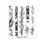 Embossed Nails Sticker 3D Flower Leaves Slider Water Transfer Nail Decals for Nail Art Transfer Sticker  3D Wave Design Decoration for Women Girls Art Stickers Decal Decoration Metallic Curve Strip Line Nail Decor Stevvex