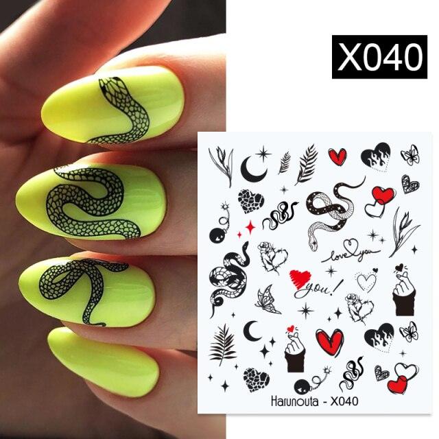 Embossed Nails Sticker 3D Flower Leaves Slider Water Transfer Nail Decals for Nail Art Transfer Sticker  3D Wave Design Decoration for Women Girls Art Stickers Decal Decoration Metallic Curve Strip Line Nail Decor Stevvex