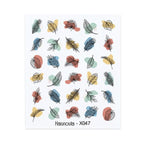 Embossed Nails Sticker 3D Flower Leaves Slider Water Transfer Nail Decals for Nail Art Transfer Sticker  3D Wave Design Decoration for Women Girls Art Stickers Decal Decoration Metallic Curve Strip Line Nail Decor Stevvex