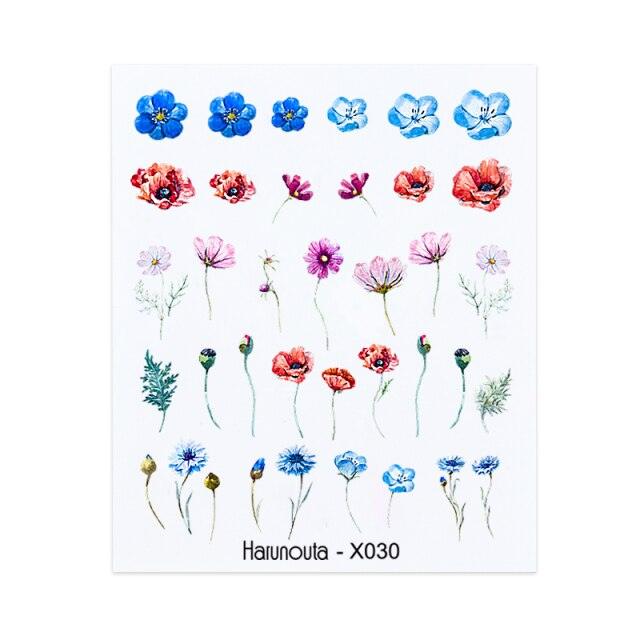 Embossed Nails Sticker 3D Flower Leaves Slider Water Transfer Nail Decals for Nail Art Transfer Sticker  3D Wave Design Decoration for Women Girls Art Stickers Decal Decoration Metallic Curve Strip Line Nail Decor Stevvex