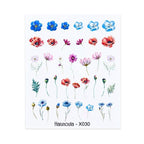 Embossed Nails Sticker 3D Flower Leaves Slider Water Transfer Nail Decals for Nail Art Transfer Sticker  3D Wave Design Decoration for Women Girls Art Stickers Decal Decoration Metallic Curve Strip Line Nail Decor Stevvex