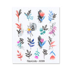 Embossed Nails Sticker 3D Flower Leaves Slider Water Transfer Nail Decals for Nail Art Transfer Sticker  3D Wave Design Decoration for Women Girls Art Stickers Decal Decoration Metallic Curve Strip Line Nail Decor Stevvex