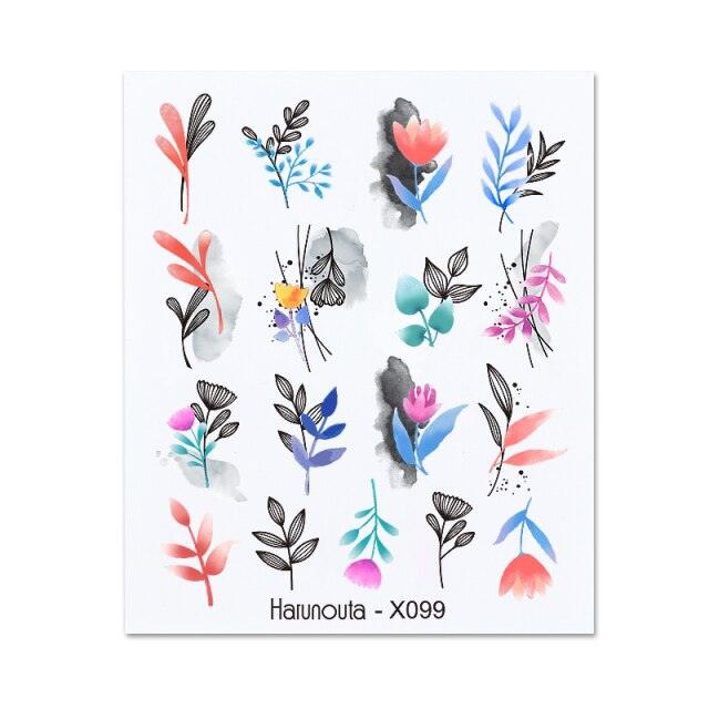 Embossed Nails Sticker 3D Flower Leaves Slider Water Transfer Nail Decals for Nail Art Transfer Sticker  3D Wave Design Decoration for Women Girls Art Stickers Decal Decoration Metallic Curve Strip Line Nail Decor Stevvex