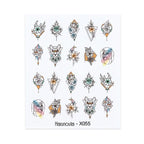 Embossed Nails Sticker 3D Flower Leaves Slider Water Transfer Nail Decals for Nail Art Transfer Sticker  3D Wave Design Decoration for Women Girls Art Stickers Decal Decoration Metallic Curve Strip Line Nail Decor Stevvex