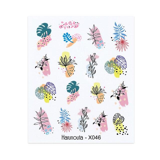 Embossed Nails Sticker 3D Flower Leaves Slider Water Transfer Nail Decals for Nail Art Transfer Sticker  3D Wave Design Decoration for Women Girls Art Stickers Decal Decoration Metallic Curve Strip Line Nail Decor Stevvex