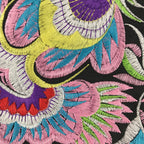 Embroidered Flower Clutch Handmade Hmong Thai Embroidery Boho Evening Bag BandsCo Straps