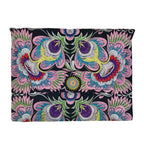Embroidered Flower Clutch Handmade Hmong Thai Embroidery Boho Evening Bag BandsCo Straps