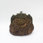 Embroidered Rose with Sequins Beads Evening Clutch Bag (MAC291)