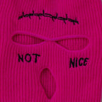 Embroidery Three-hole Balaclava Knit Hat Army Tactical CS Winter Ski Riding Mask Beanie Prom Party Mask Warm Mask Three 3 Hole Balaclava Knit Hat Ski Mask 3-Hole Knit Hat Full Face Cover Balaclava Hats Funny Party Embroidery Beanies Caps Stevvex