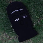 Embroidery Three-hole Balaclava Knit Hat Army Tactical CS Winter Ski Riding Mask Beanie Prom Party Mask Warm Mask Three 3 Hole Balaclava Knit Hat Ski Mask 3-Hole Knit Hat Full Face Cover Balaclava Hats Funny Party Embroidery Beanies Caps Stevvex