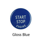 Engine START STOP Sports Engine Start Stop Button Cover Keyless Go Ignition Sticker Start Stop Engine Button Switch Cover Button Accessories Key Decor for Car Replace Cover Stevvex