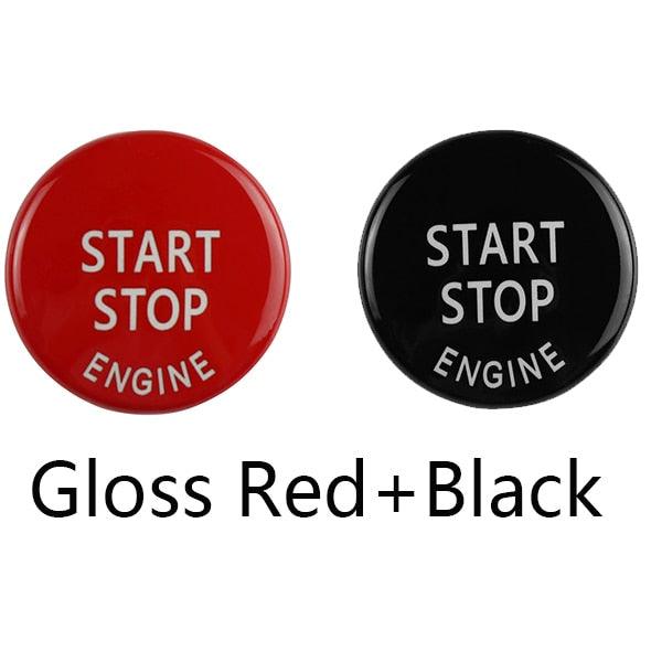 Engine START STOP Sports Engine Start Stop Button Cover Keyless Go Ignition Sticker Start Stop Engine Button Switch Cover Button Accessories Key Decor for Car Replace Cover Stevvex