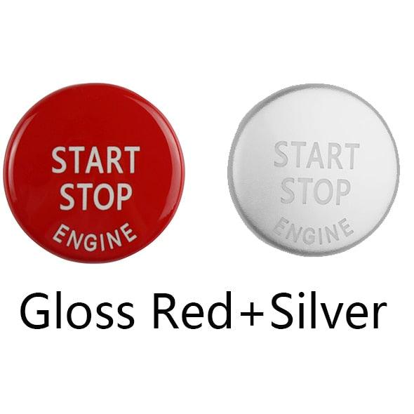 Engine START STOP Sports Engine Start Stop Button Cover Keyless Go Ignition Sticker Start Stop Engine Button Switch Cover Button Accessories Key Decor for Car Replace Cover Stevvex