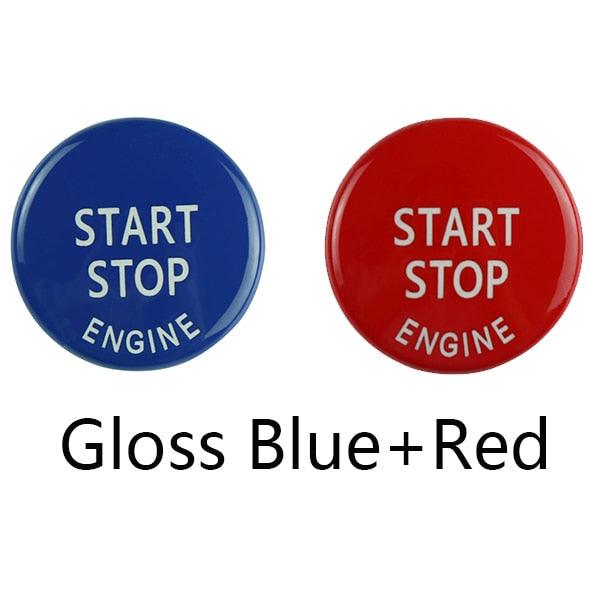Engine START STOP Sports Engine Start Stop Button Cover Keyless Go Ignition Sticker Start Stop Engine Button Switch Cover Button Accessories Key Decor for Car Replace Cover Stevvex