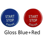 Engine START STOP Sports Engine Start Stop Button Cover Keyless Go Ignition Sticker Start Stop Engine Button Switch Cover Button Accessories Key Decor for Car Replace Cover Stevvex