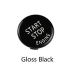 Engine START STOP Sports Engine Start Stop Button Cover Keyless Go Ignition Sticker Start Stop Engine Button Switch Cover Button Accessories Key Decor for Car Replace Cover Stevvex