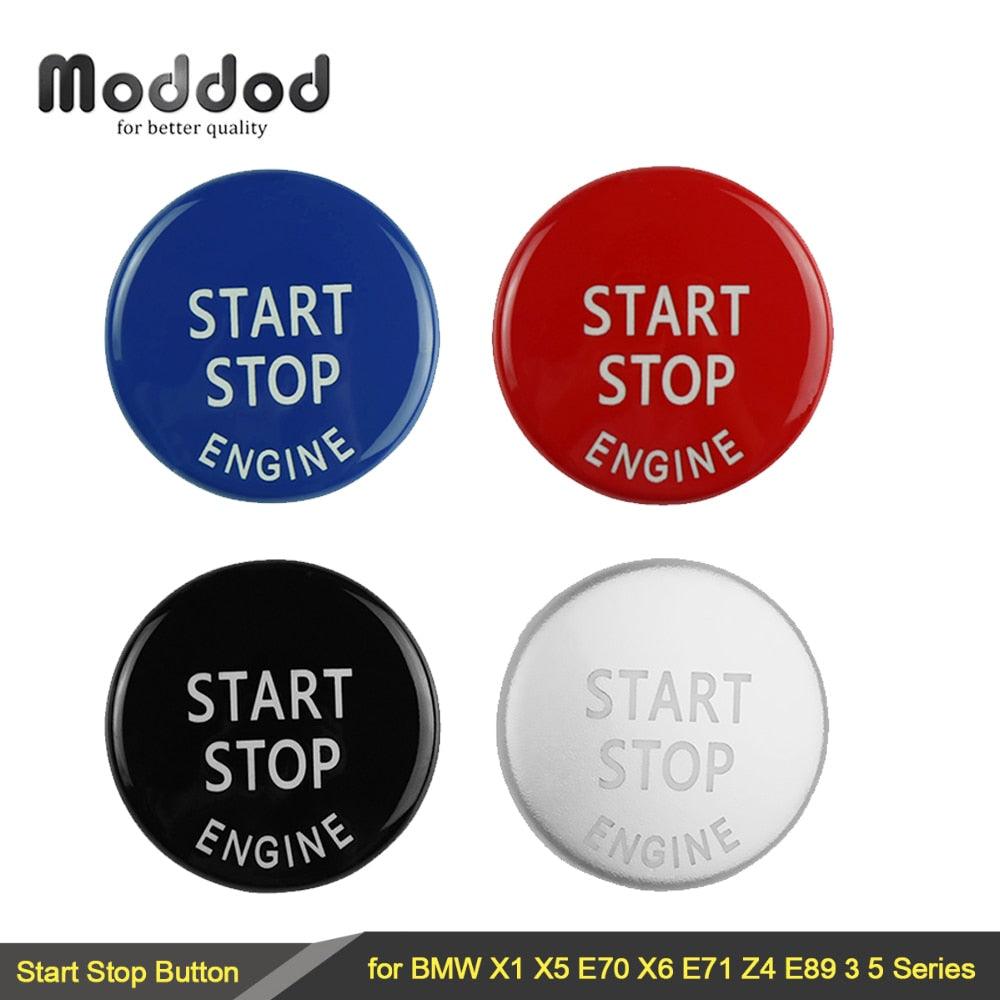 Engine START STOP Sports Engine Start Stop Button Cover Keyless Go Ignition Sticker Start Stop Engine Button Switch Cover Button Accessories Key Decor for Car Replace Cover Stevvex