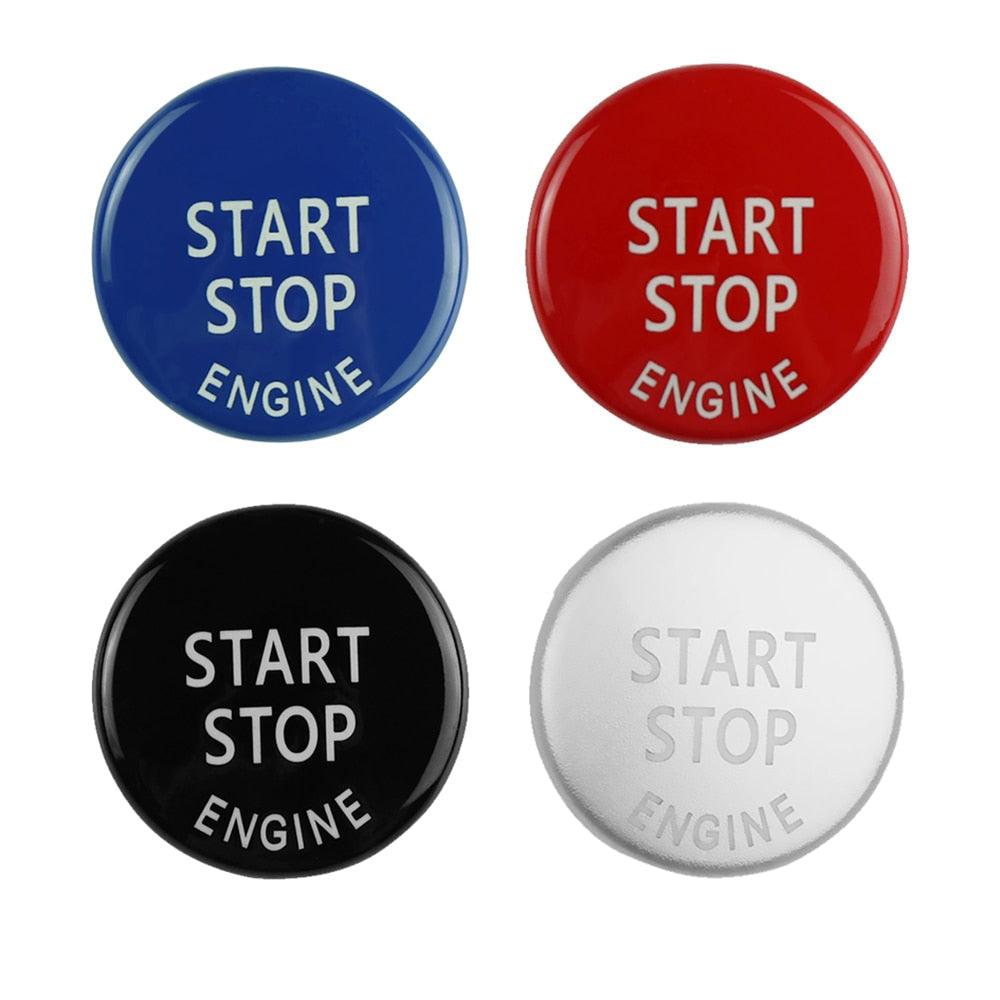 Engine START STOP Sports Engine Start Stop Button Cover Keyless Go Ignition Sticker Start Stop Engine Button Switch Cover Button Accessories Key Decor for Car Replace Cover Stevvex