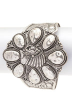 Engraved Brass Western Cuff Bracelet Boho Cowgirl Jewelry