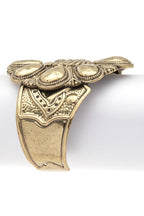 Engraved Brass Western Cuff Bracelet Boho Cowgirl Jewelry