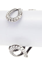 Engraved Snake Cuff Bangle Sterling Look Adjustable