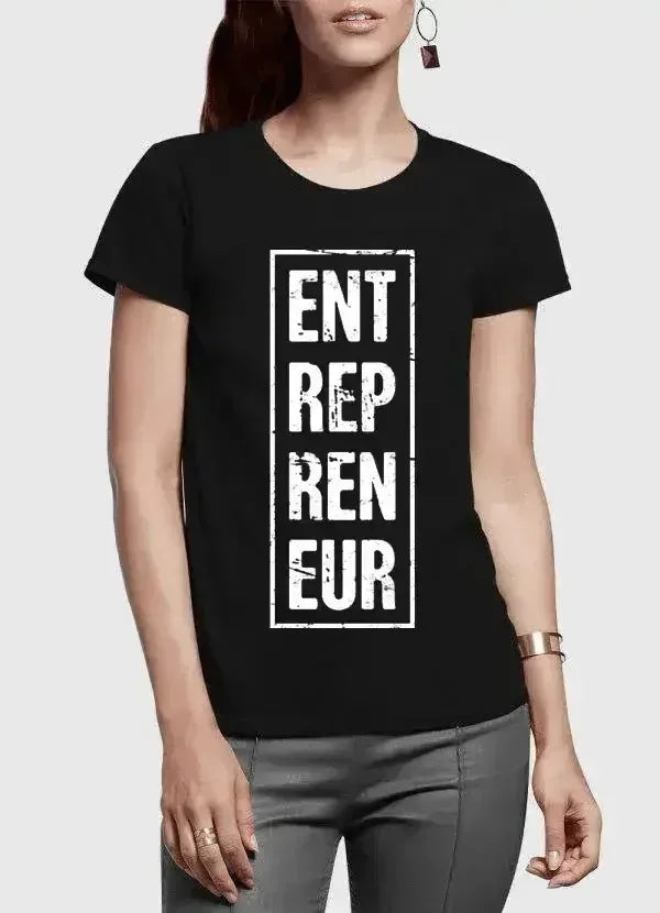 Entrepreneur Vertical Half Sleeves Women T-shirt - SJB-DIAMOND ELITES