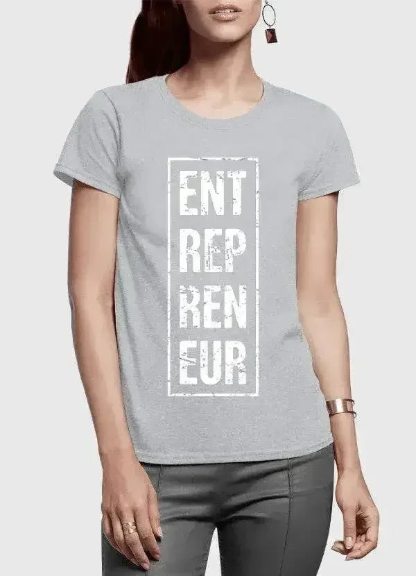 Entrepreneur Vertical Half Sleeves Women T-shirt - SJB-DIAMOND ELITES