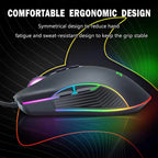 Ergonomic Design Wired RGB Professional Gaming Mouse Optical Gamer Mice Adjustable DPI Mouse With Backlight For Computer Stevvex