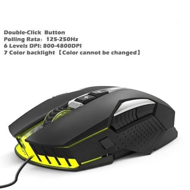 Ergonomic Design Wired RGB Professional Gaming Mouse Optical Gamer Mice Adjustable DPI Mouse With Backlight For Computer Stevvex