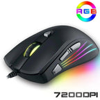 Ergonomic Design Wired RGB Professional Gaming Mouse Optical Gamer Mice Adjustable DPI Mouse With Backlight For Computer Stevvex