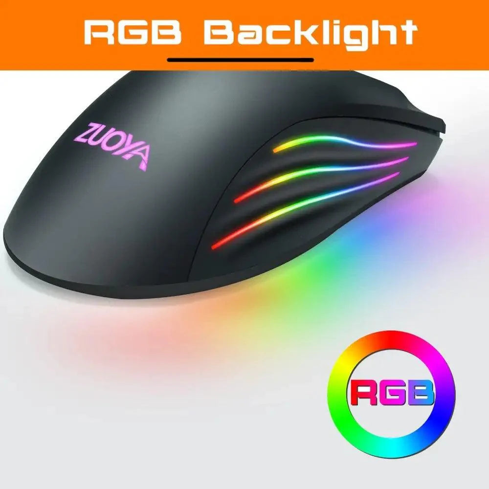 Ergonomic Design Wired RGB Professional Gaming Mouse Optical Gamer Mice Adjustable DPI Mouse With Backlight For Computer Stevvex