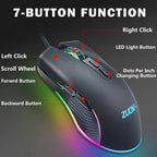 Ergonomic Design Wired RGB Professional Gaming Mouse Optical Gamer Mice Adjustable DPI Mouse With Backlight For Computer Stevvex