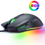 Ergonomic Design Wired RGB Professional Gaming Mouse Optical Gamer Mice Adjustable DPI Mouse With Backlight For Computer Stevvex
