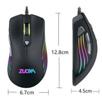 Ergonomic Design Wired RGB Professional Gaming Mouse Optical Gamer Mice Adjustable DPI Mouse With Backlight For Computer Stevvex