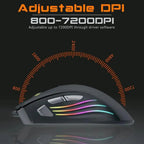 Ergonomic Design Wired RGB Professional Gaming Mouse Optical Gamer Mice Adjustable DPI Mouse With Backlight For Computer Stevvex