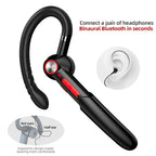 Ergonomic Single Lightweight Bluetooth Earphones Handsfree Wireless Headphones Business Driving Headset Outdoor Sports Volume Control Earphone Fingerprint Design Over Ear Earphone Stevvex