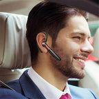 Ergonomic Single Lightweight Bluetooth Earphones Handsfree Wireless Headphones Business Driving Headset Outdoor Sports Volume Control Earphone Fingerprint Design Over Ear Earphone Stevvex