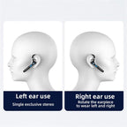 Ergonomic Single Lightweight Bluetooth Earphones Handsfree Wireless Headphones Business Driving Headset Outdoor Sports Volume Control Earphone Fingerprint Design Over Ear Earphone Stevvex
