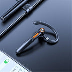Ergonomic Single Lightweight Bluetooth Earphones Handsfree Wireless Headphones Business Driving Headset Outdoor Sports Volume Control Earphone Fingerprint Design Over Ear Earphone Stevvex