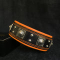 The "Eros" collar 2.5 inch wide black & orange - SJB-DIAMOND ELITES