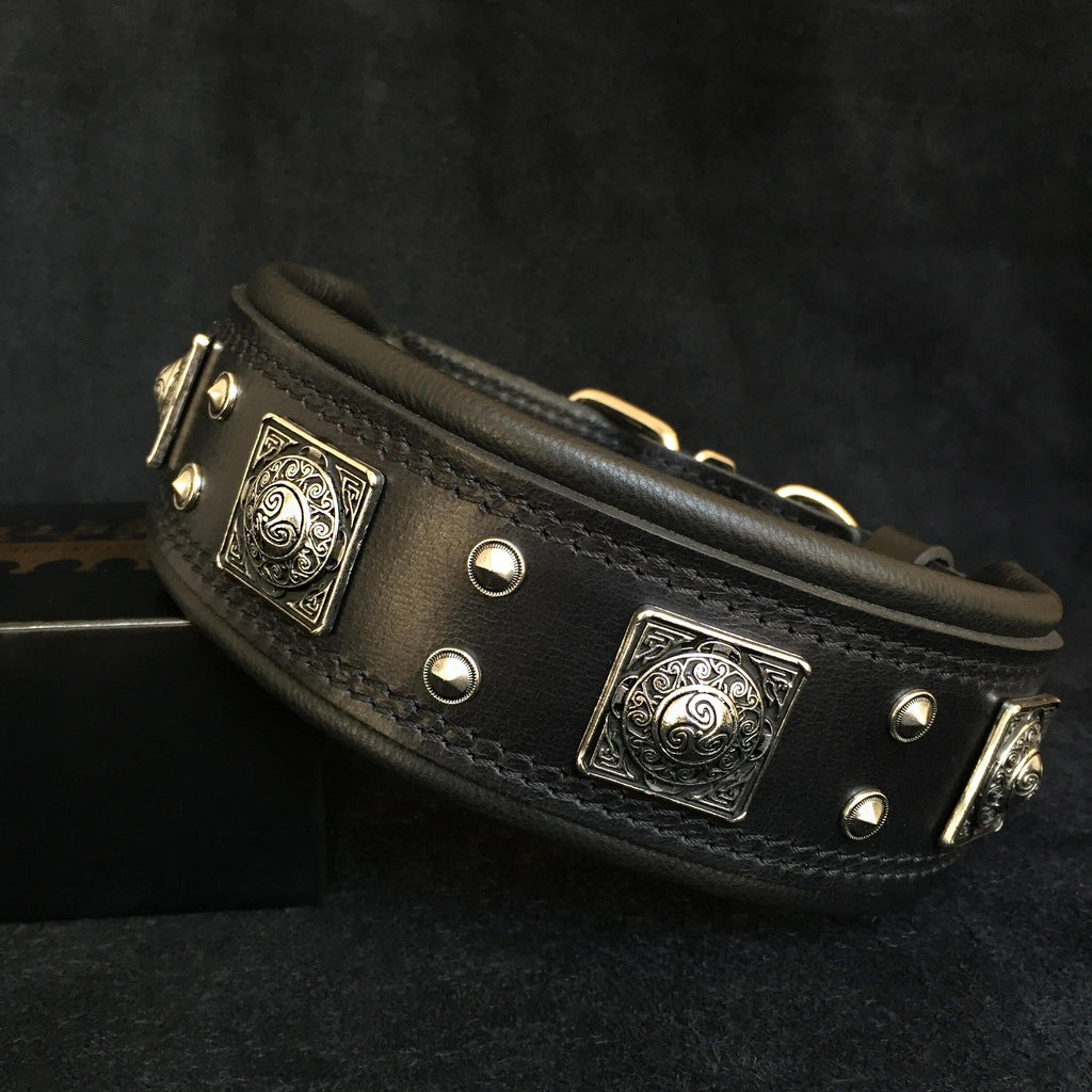 The all Black "Eros" collar 2.5 inch wide - SJB-DIAMOND ELITES