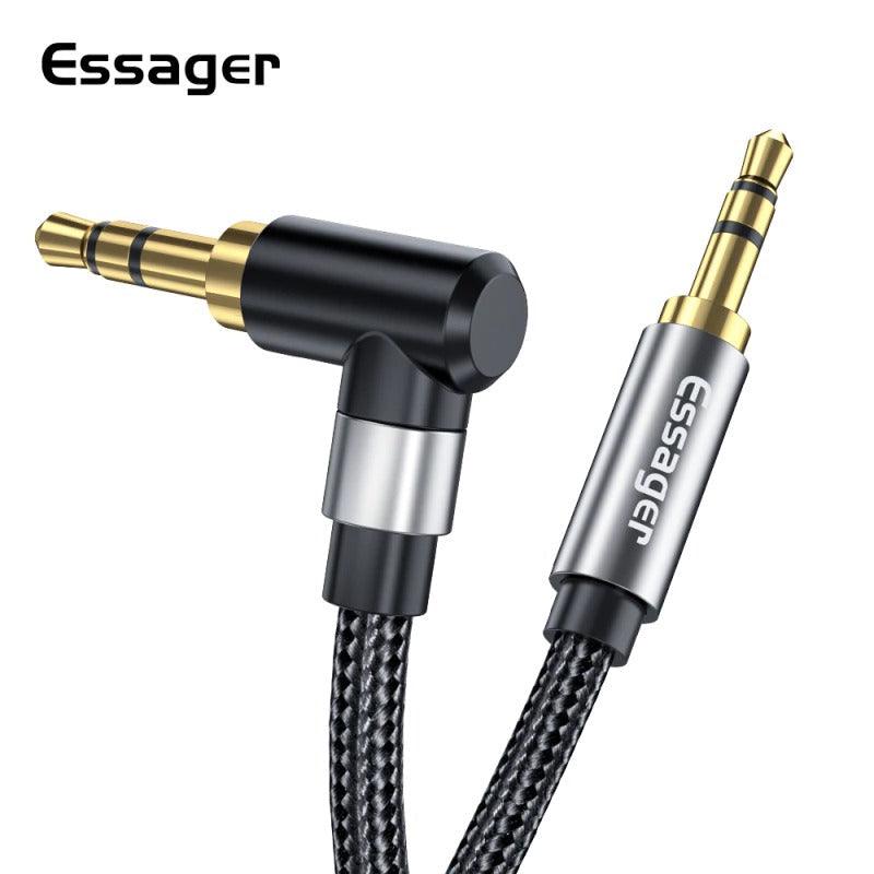 90Degree 3.5mm Right Angle AUX Audio Cable Jack For Headphone Extension Wire Stevvex