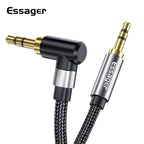 90Degree 3.5mm Right Angle AUX Audio Cable Jack For Headphone Extension Wire Stevvex
