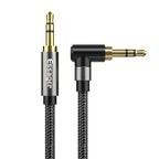 90Degree 3.5mm Right Angle AUX Audio Cable Jack For Headphone Extension Wire Stevvex