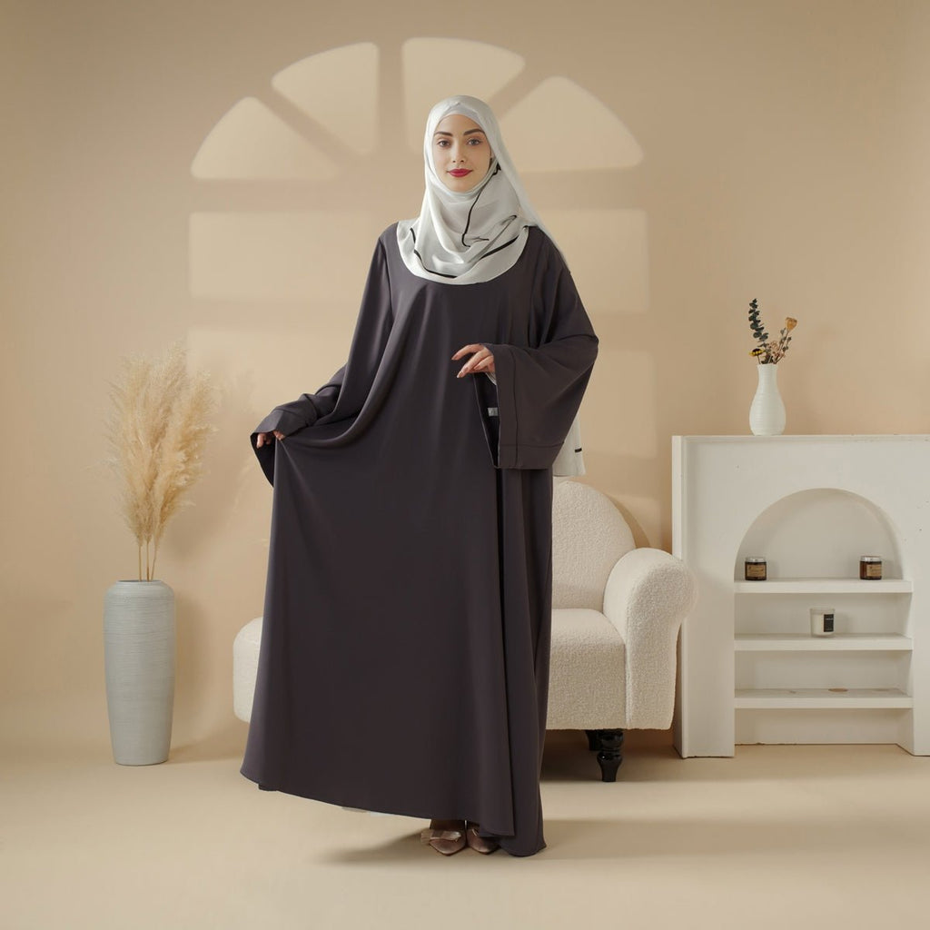 Essential Premium Loose Fit Abaya 2-Piece Set with Versatile Pockets (MA120)